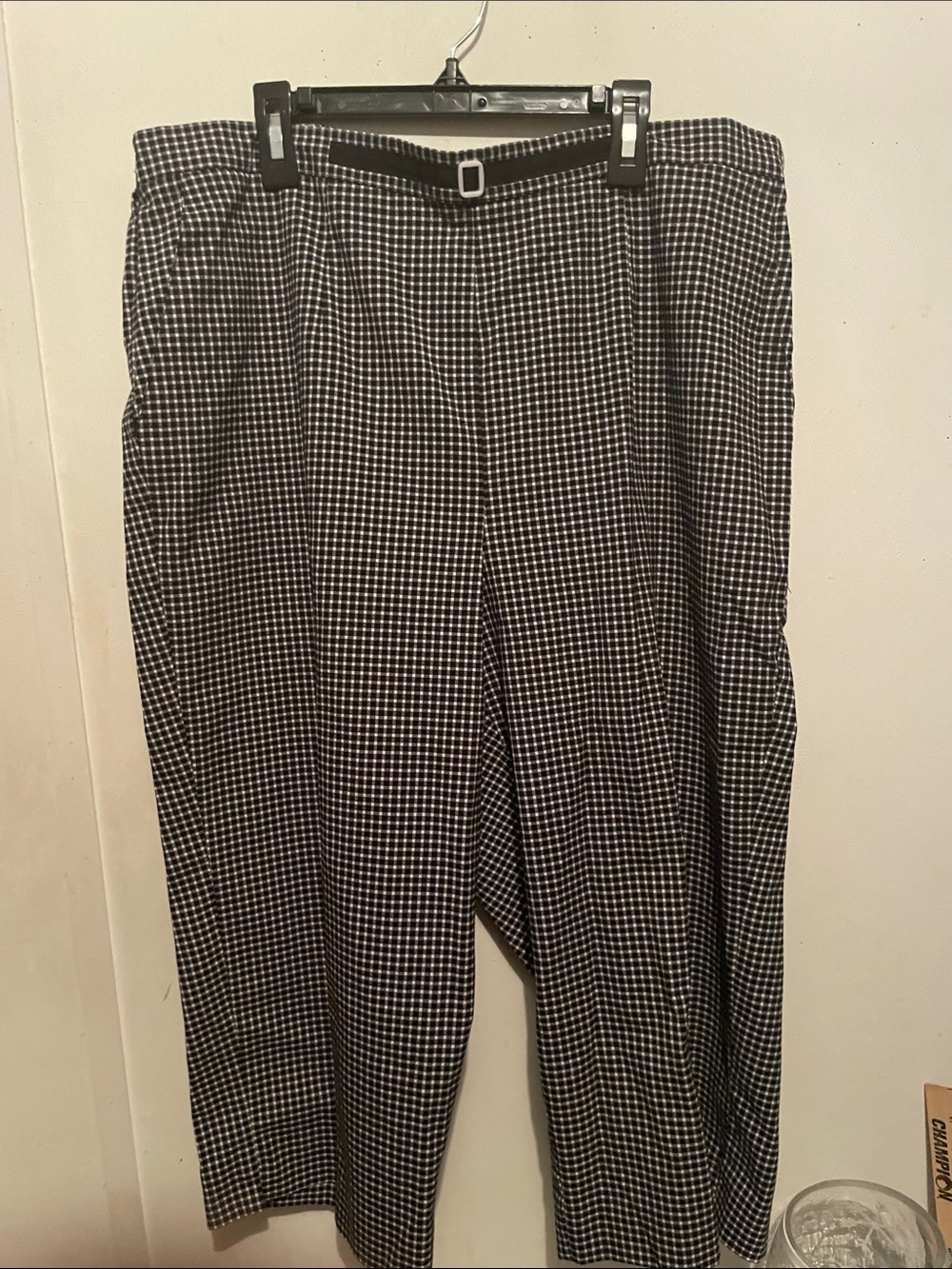Alfred Dunner Black & White Checked Chinos
